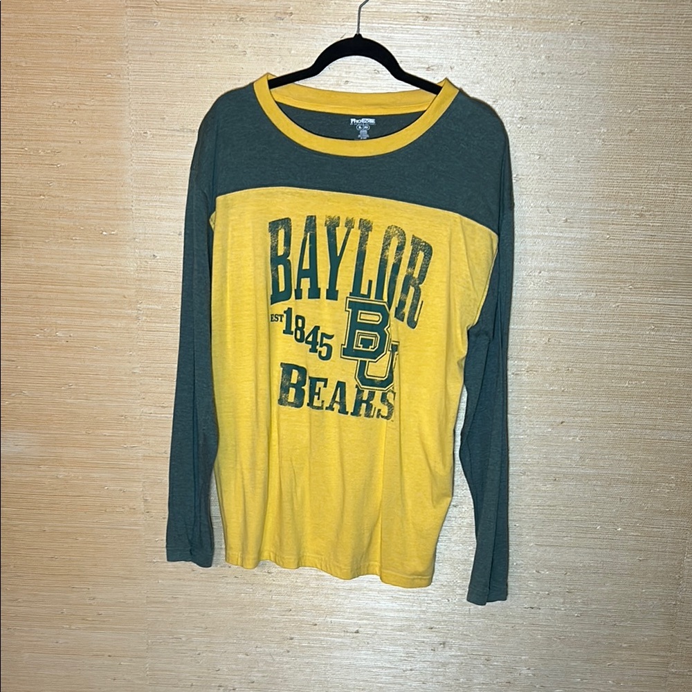 Baylor Bears Pro Edge Yellow and Green Long Sleeve Tee